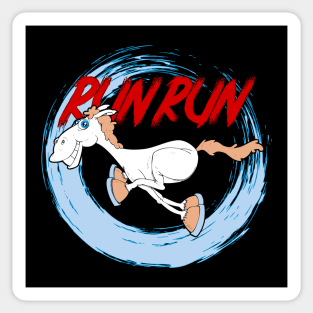 Run Run Cartoon Horse Sticker